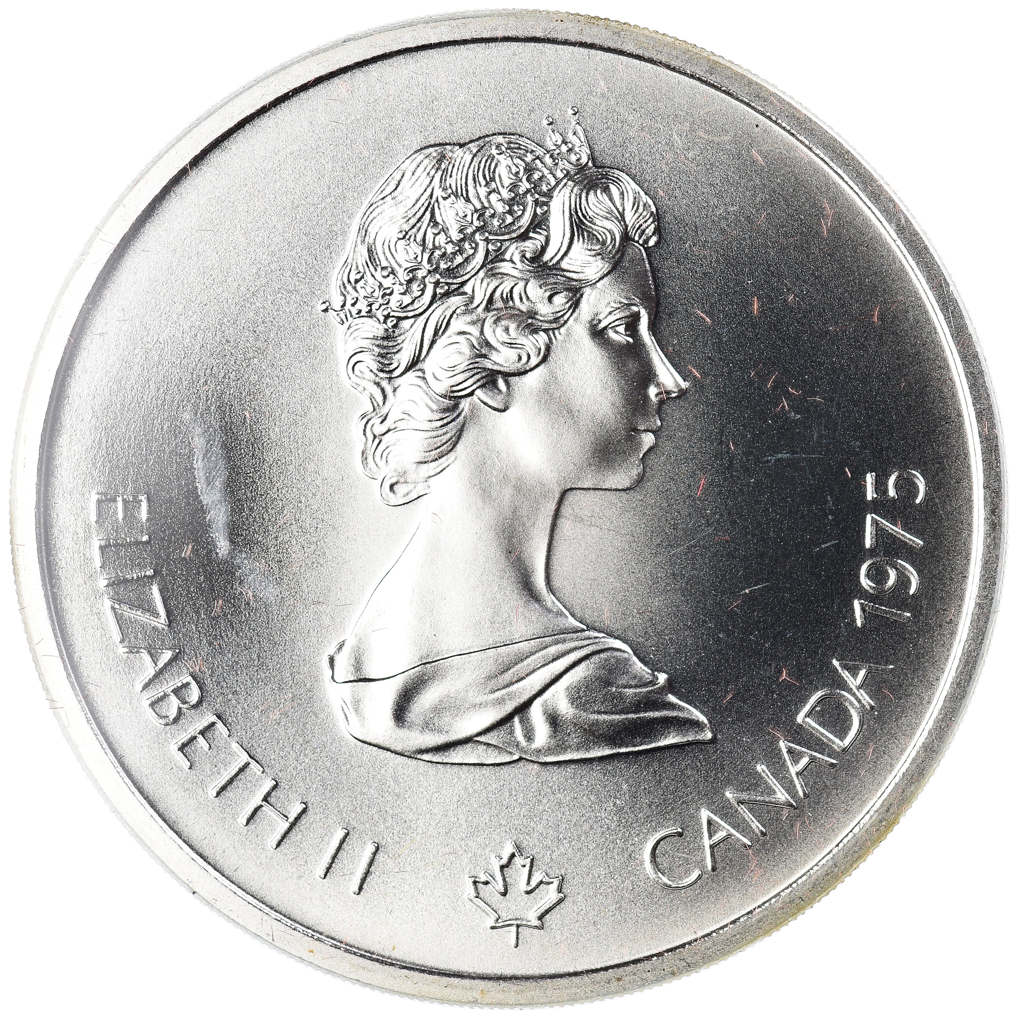 Coin, Canada, Elizabeth II, 1976 Olympics - Shot Put, 10 Dollars, 1975, Royal