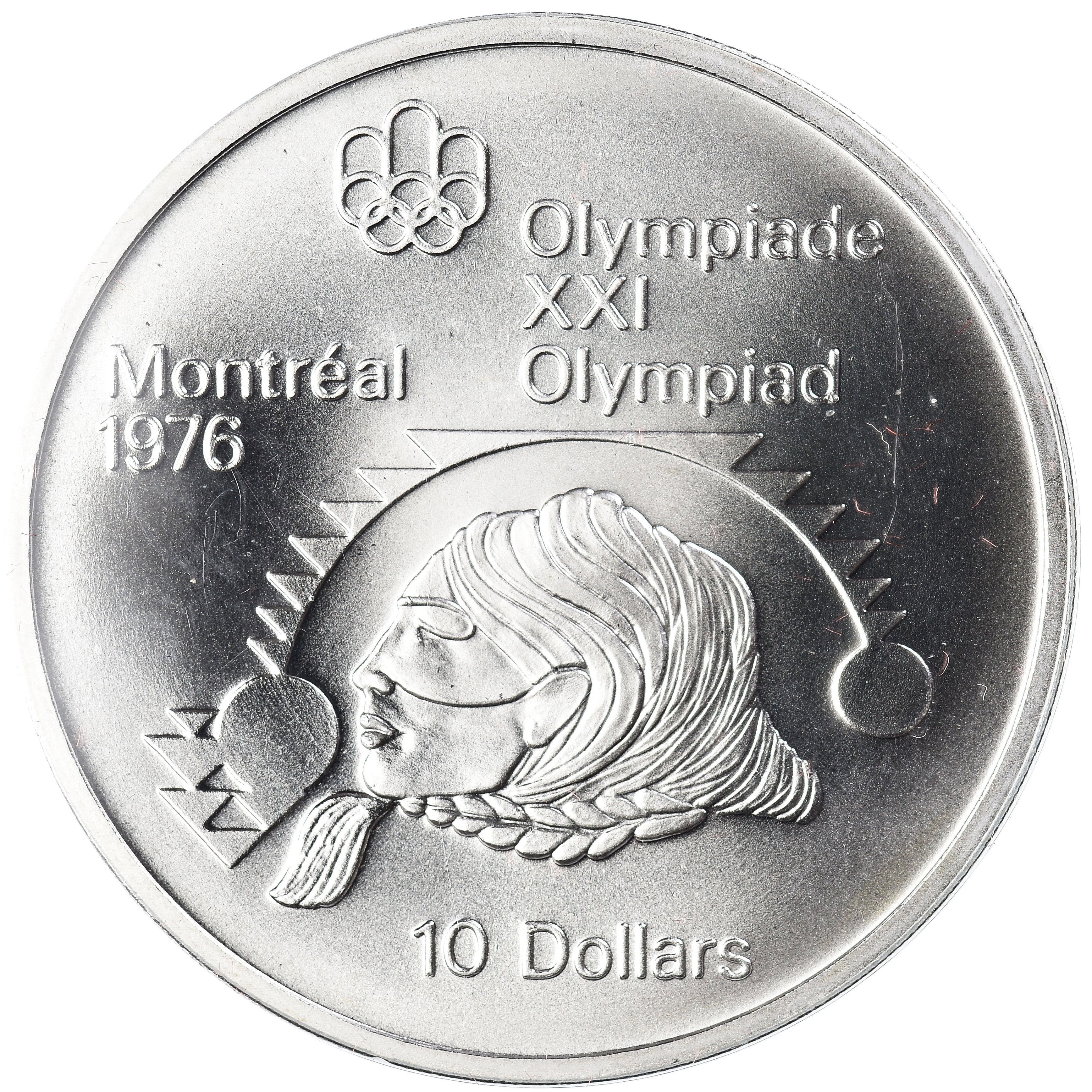 Coin, Canada, Elizabeth II, 1976 Olympics - Shot Put, 10 Dollars, 1975, Royal