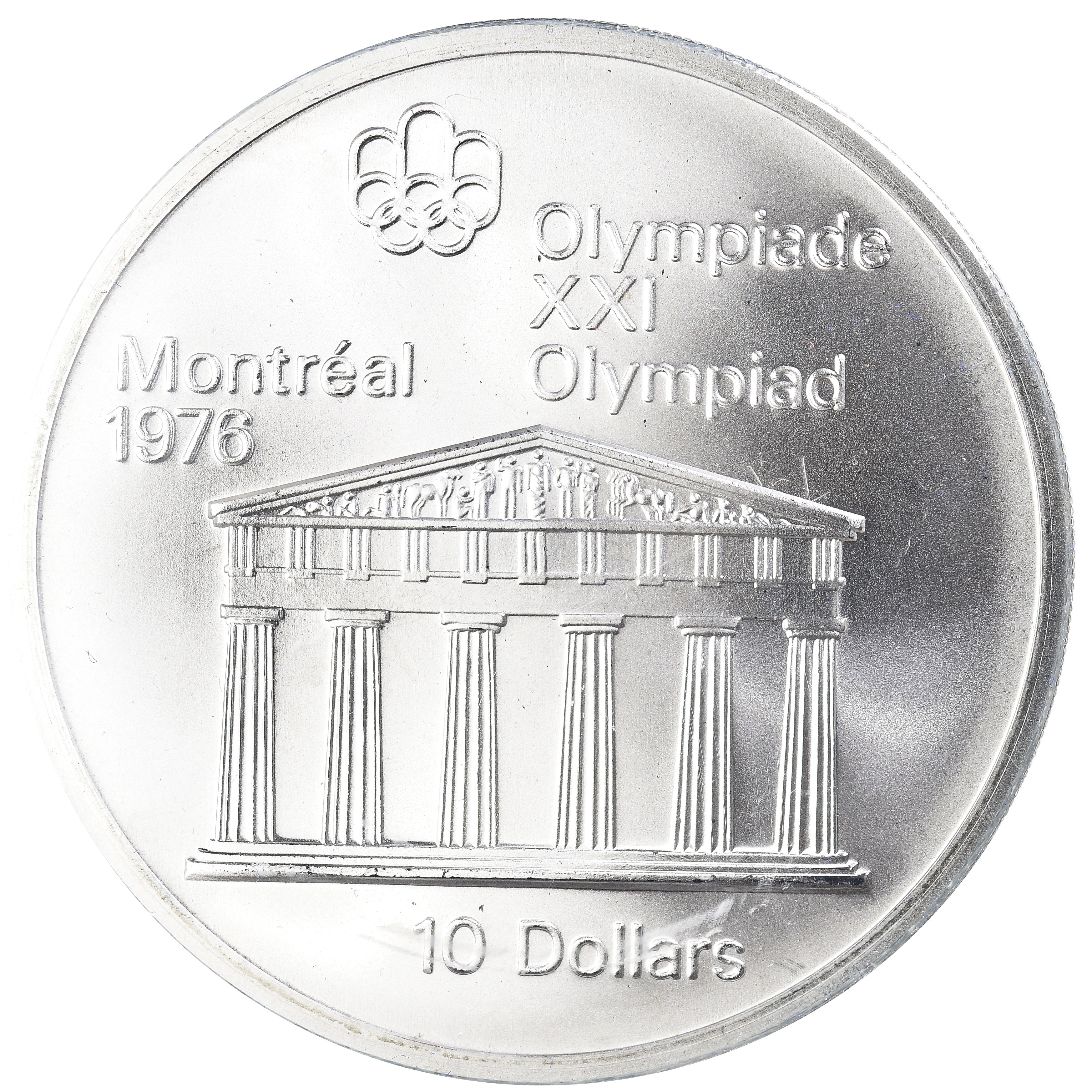 Coin, Canada, Elizabeth II, 1976 Olympics - Panthéon, 10 Dollars, 1974, Royal