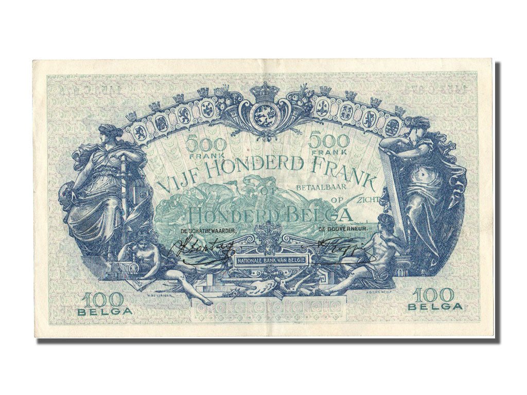 Belgium, 500 Francs-100 Belgas, 1943, KM #109, 1943-04-19, UNC(63), C