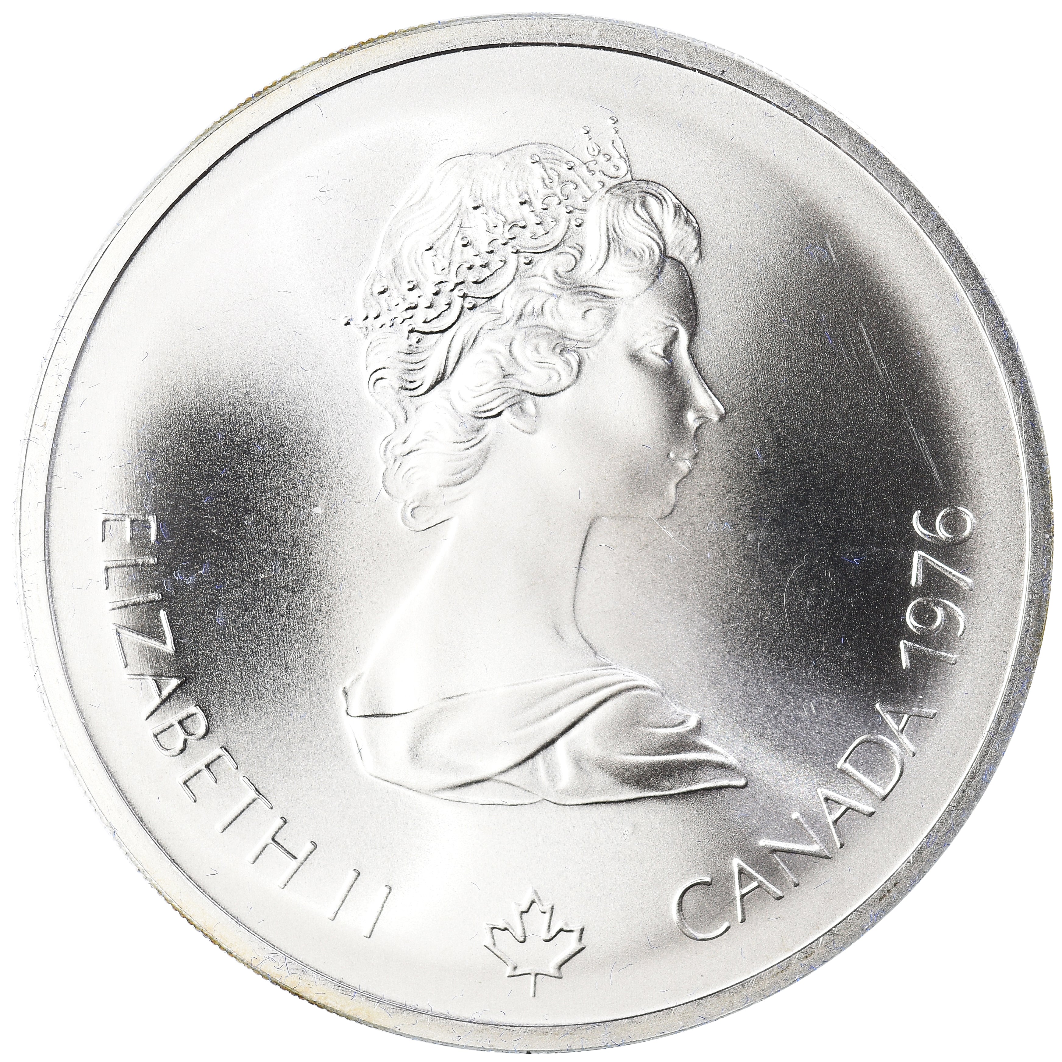 Coin, Canada, Elizabeth II, 1976 Olympics - Football, 10 Dollars, 1976, Royal