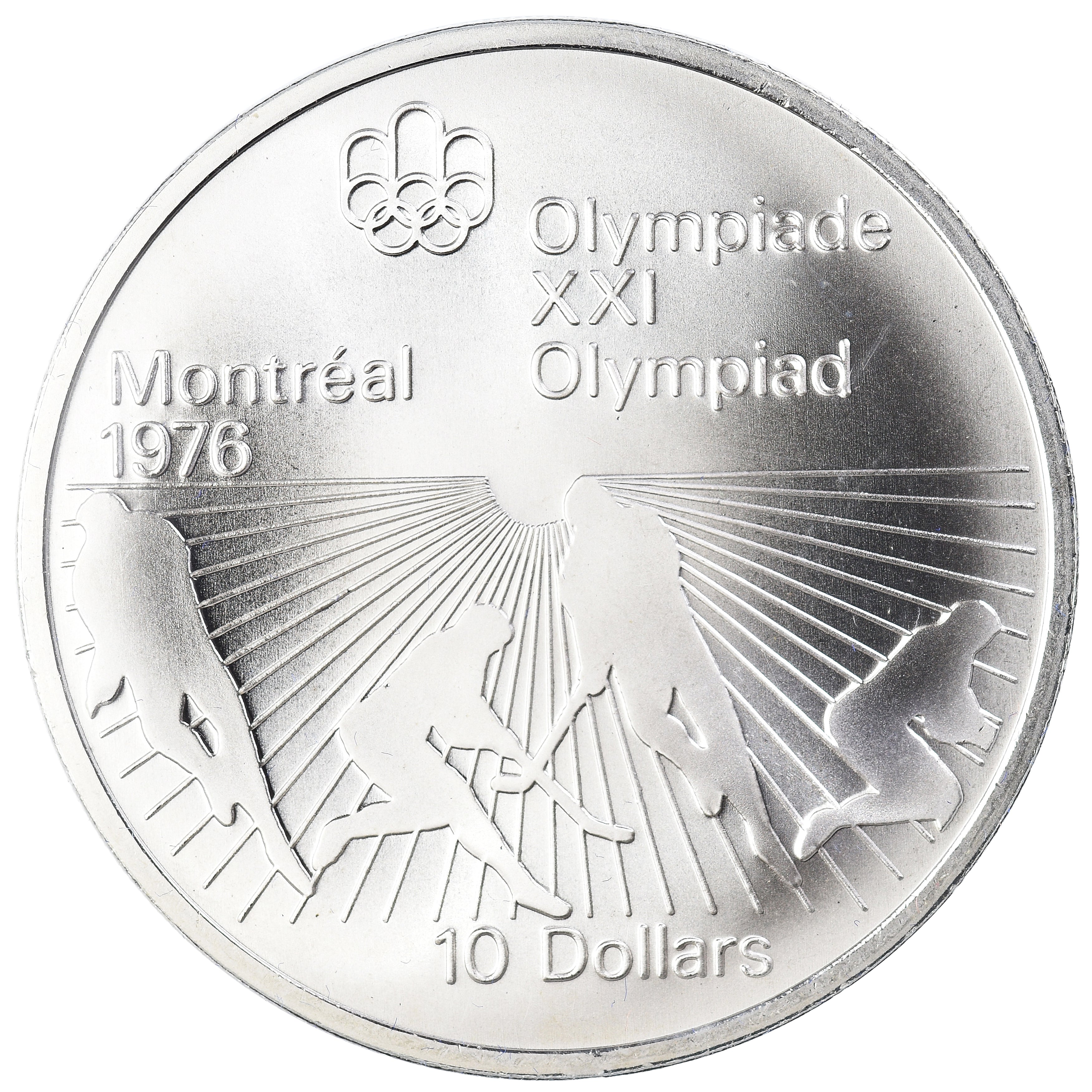 Coin, Canada, Elizabeth II, 1976 Olympics - Field Hockey, 10 Dollars, 1976