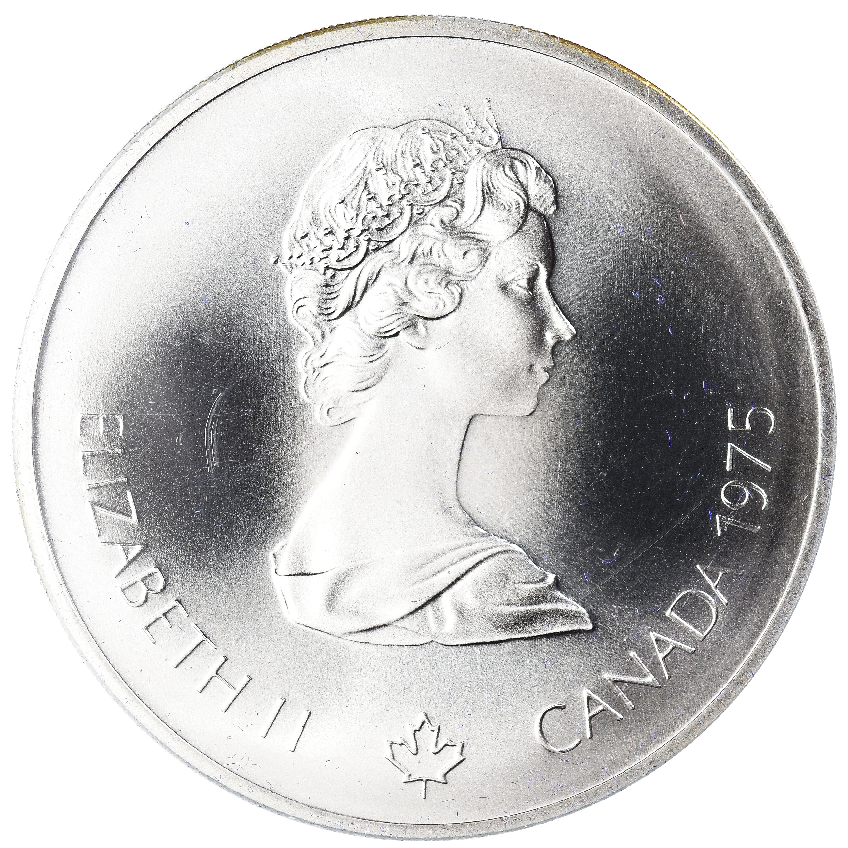 Coin, Canada, Elizabeth II, 1976 Olympics - Sailing, 10 Dollars, 1975, Royal