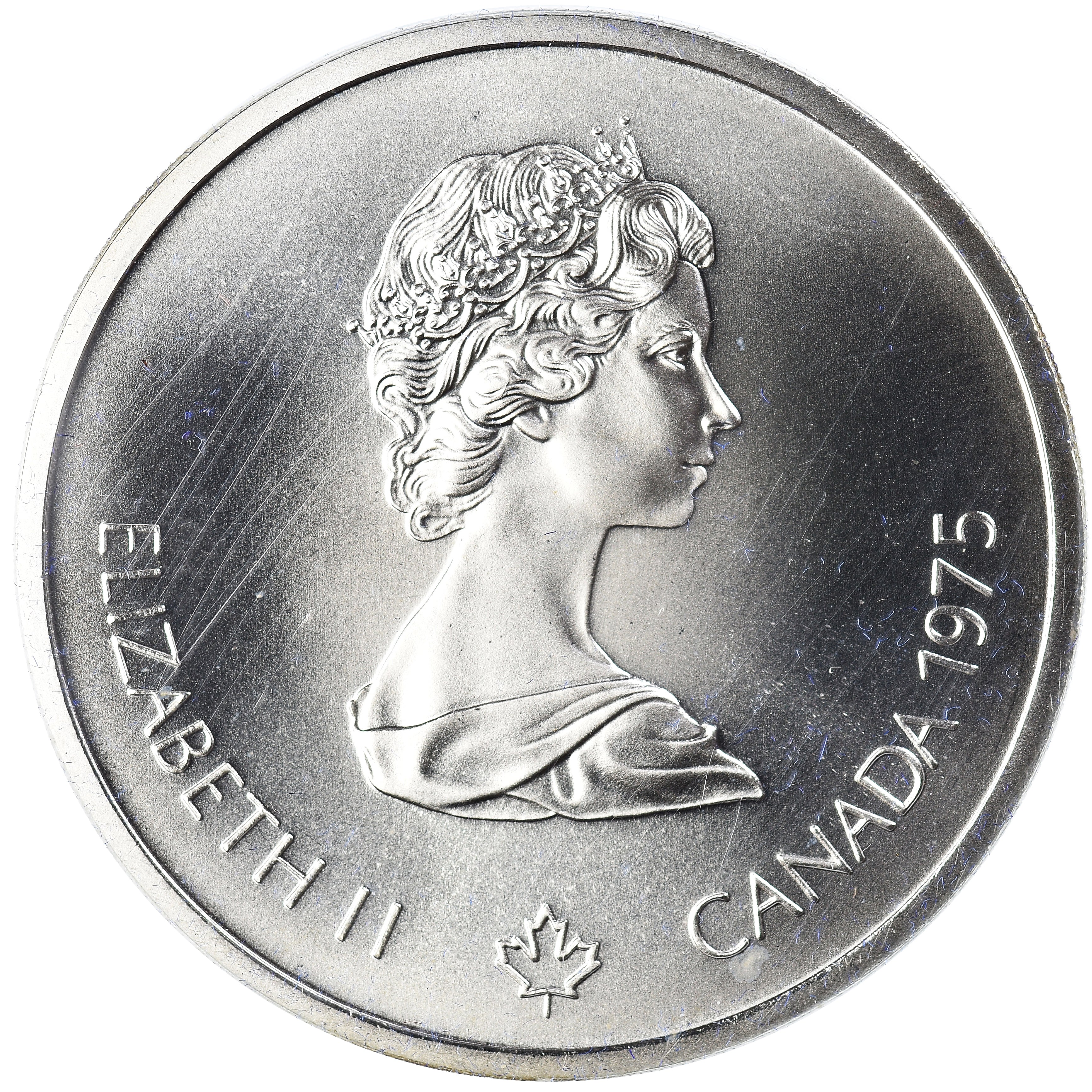 Coin, Canada, Elizabeth II, 1976 Olympics - Hurdles, 10 Dollars, 1975, Royal