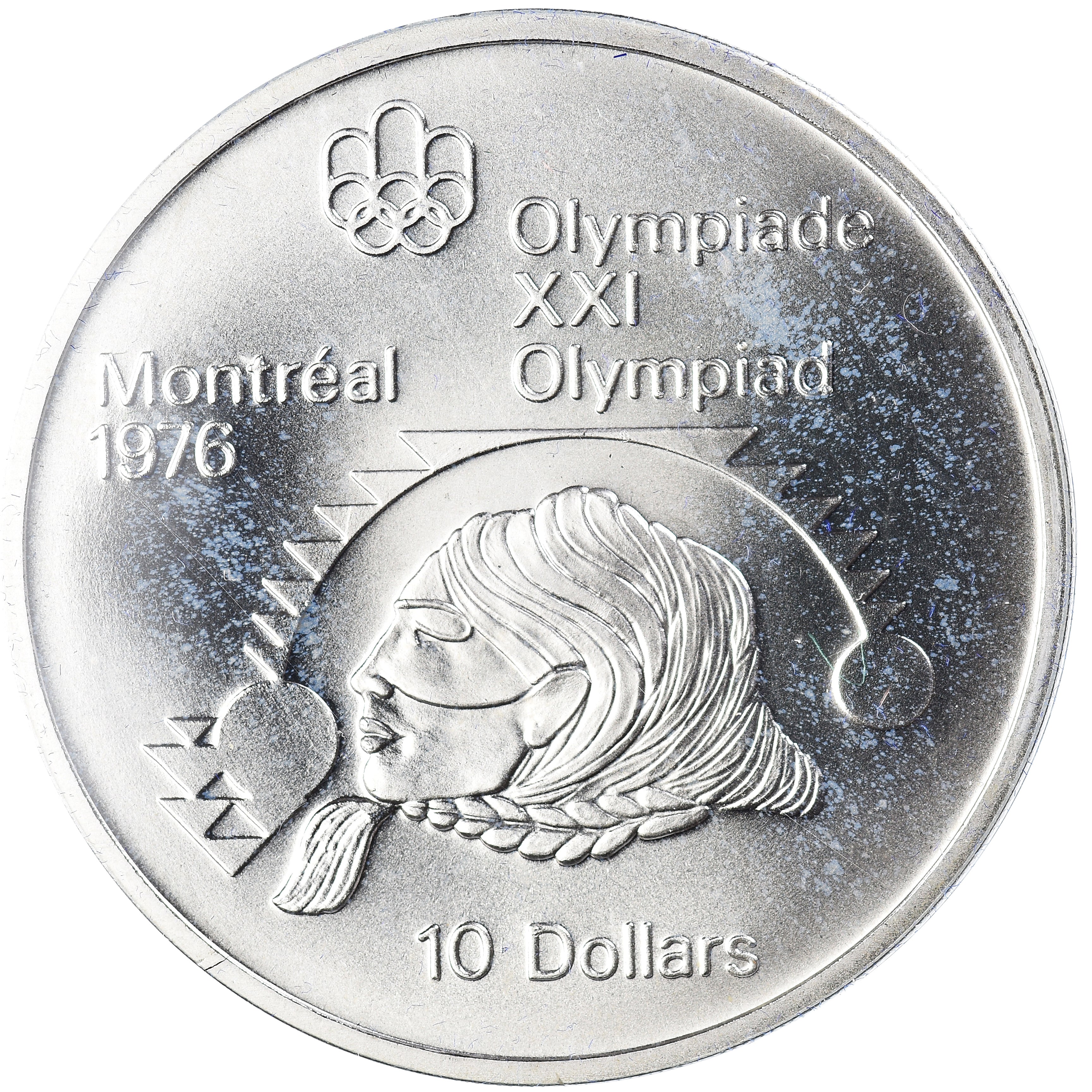 Monnaie, Canada, Elizabeth II, 1976 Olympics - Shot Put, 10 Dollars, 1975, Royal