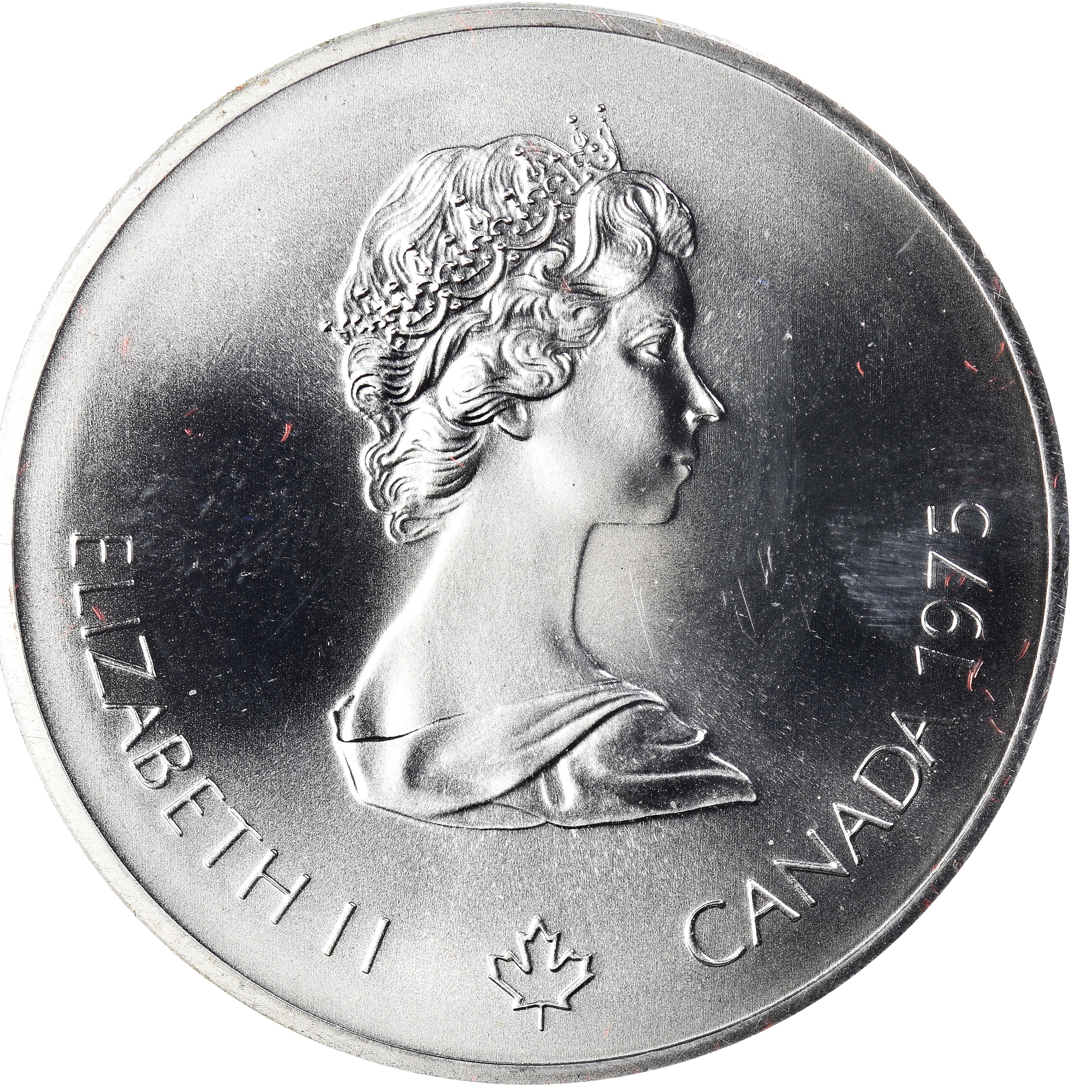 Monnaie, Canada, Elizabeth II, 1976 Olympics - Canoeing, 10 Dollars, 1975, Royal