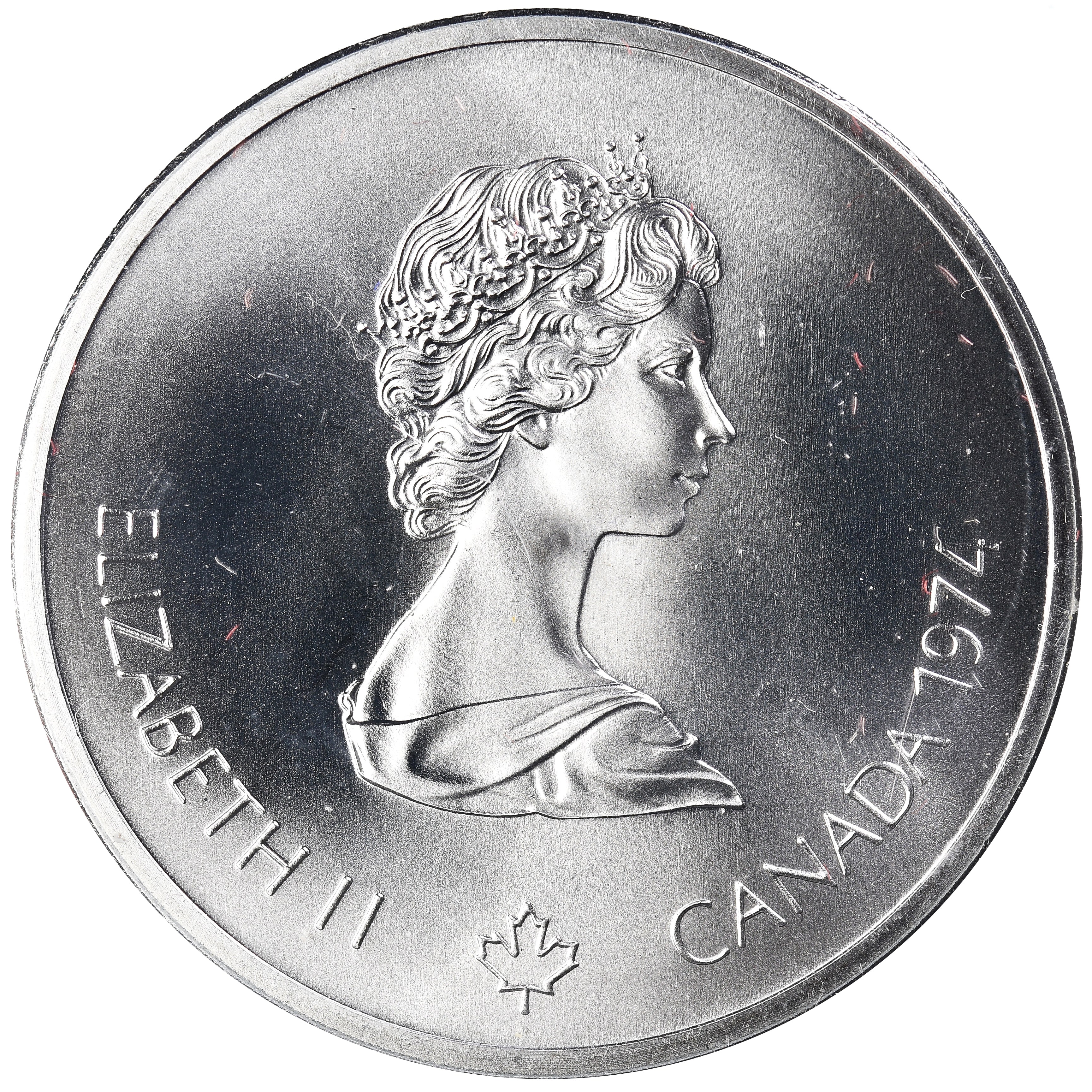 Coin, Canada, Elizabeth II, 1976 Olympics - Cycling, 10 Dollars, 1974, Royal