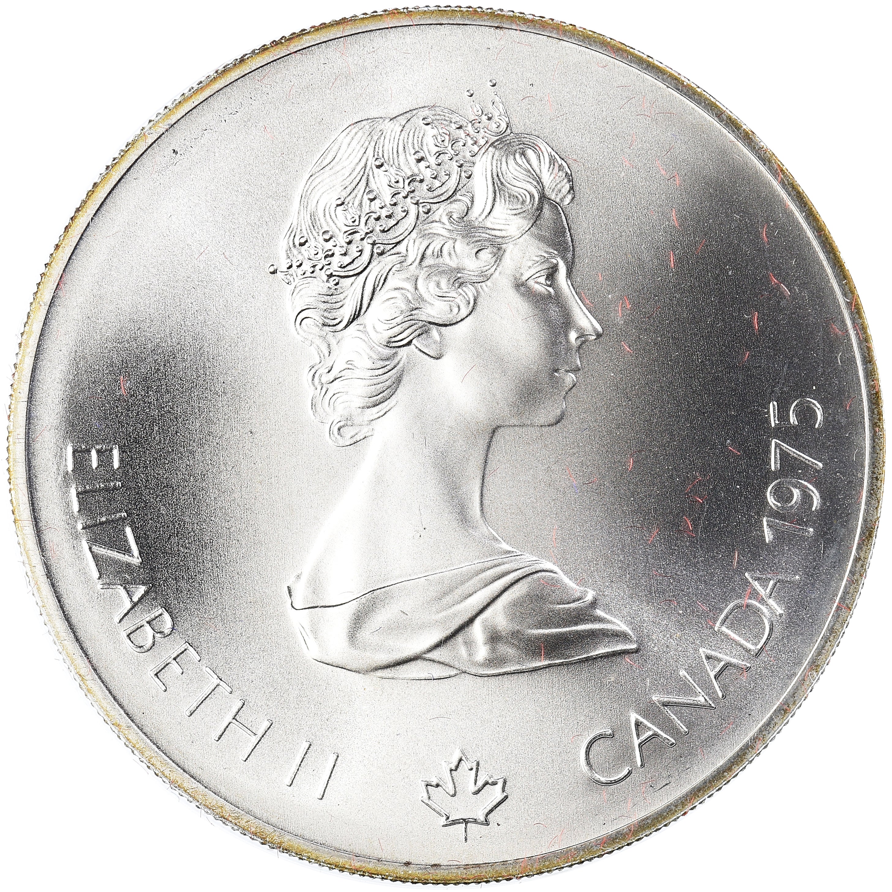 Coin, Canada, Elizabeth II, 1976 Olympics - Platform Diver, 5 Dollars, 1975