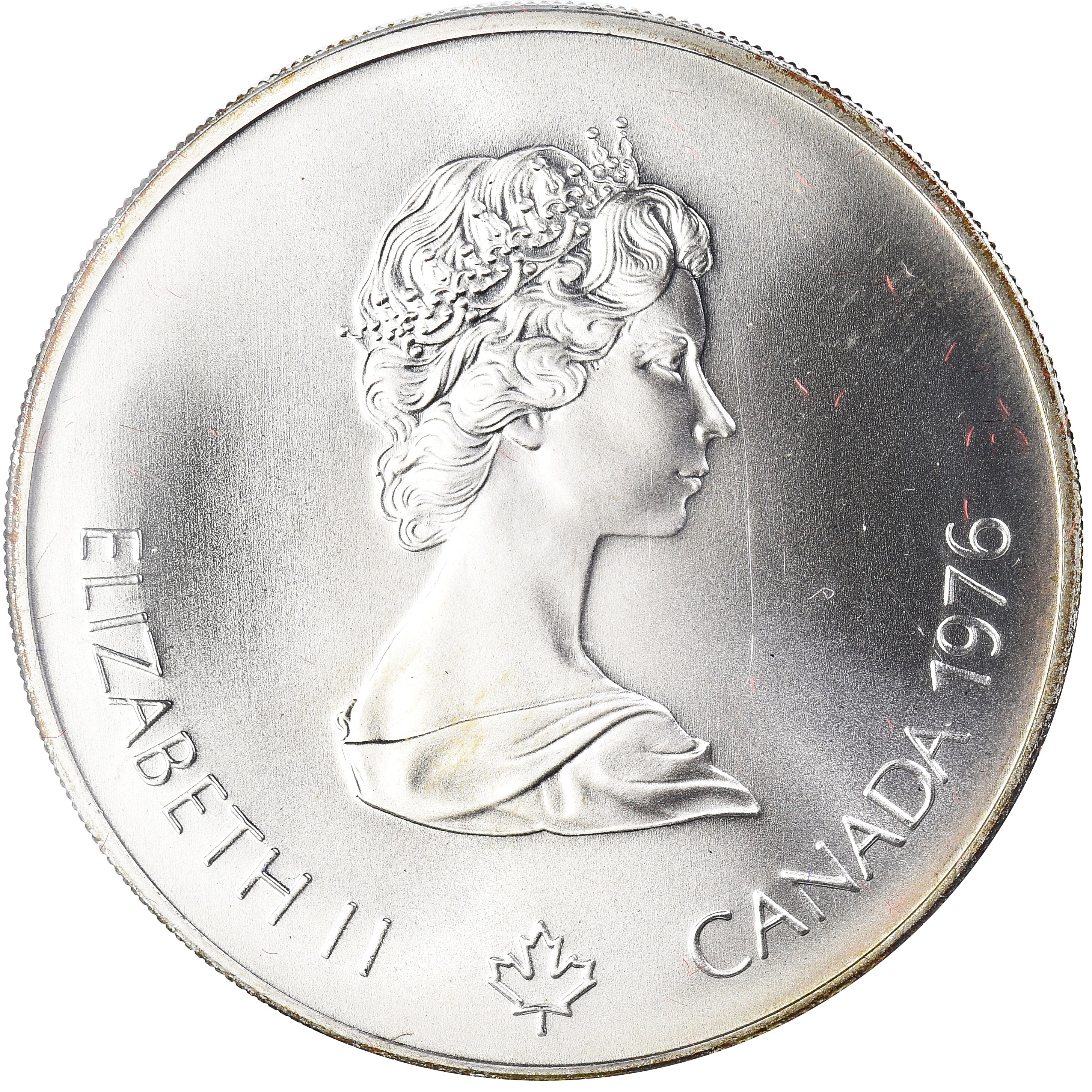 Coin, Canada, Elizabeth II, 1976 Olympics - Fencing, 5 Dollars, 1976, Royal