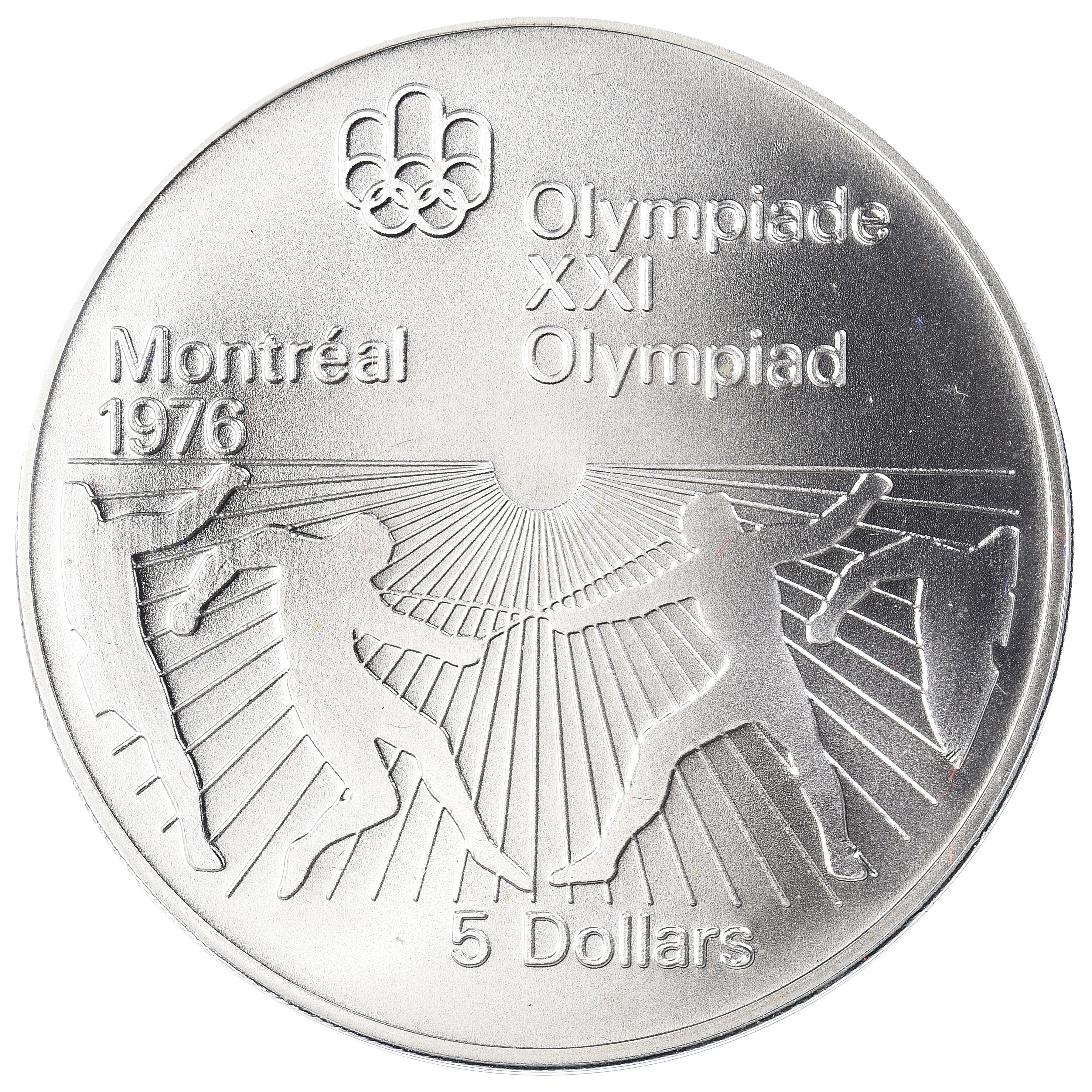 Coin, Canada, Elizabeth II, 1976 Olympics - Fencing, 5 Dollars, 1976, Royal