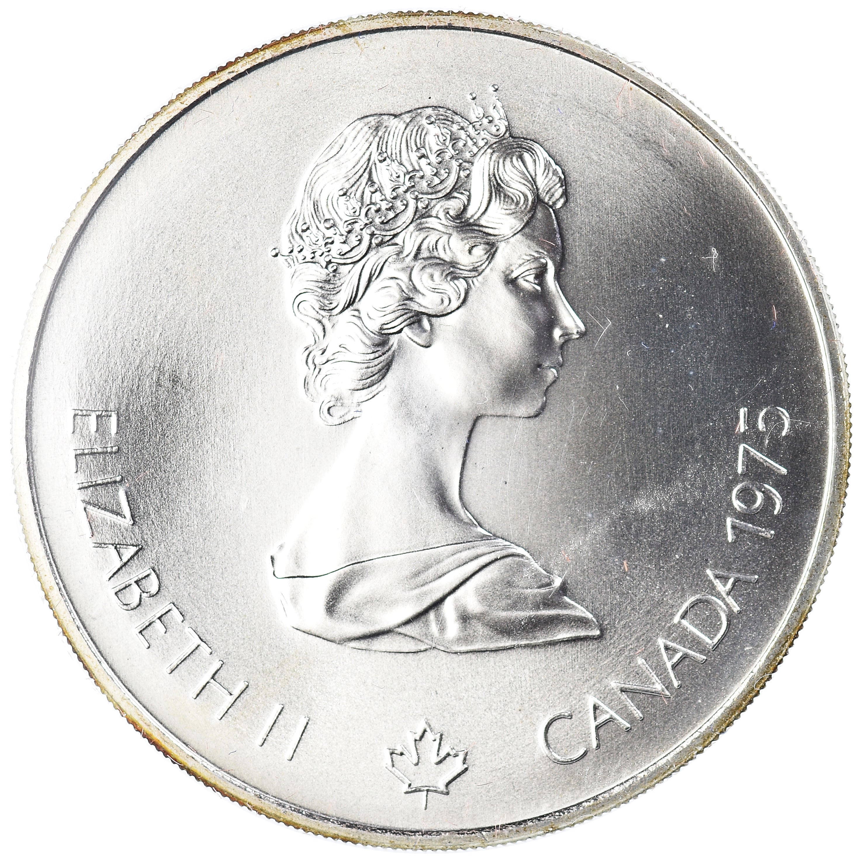 Coin, Canada, Elizabeth II, 1976 Olympics - Javelin, 5 Dollars, 1975, Royal