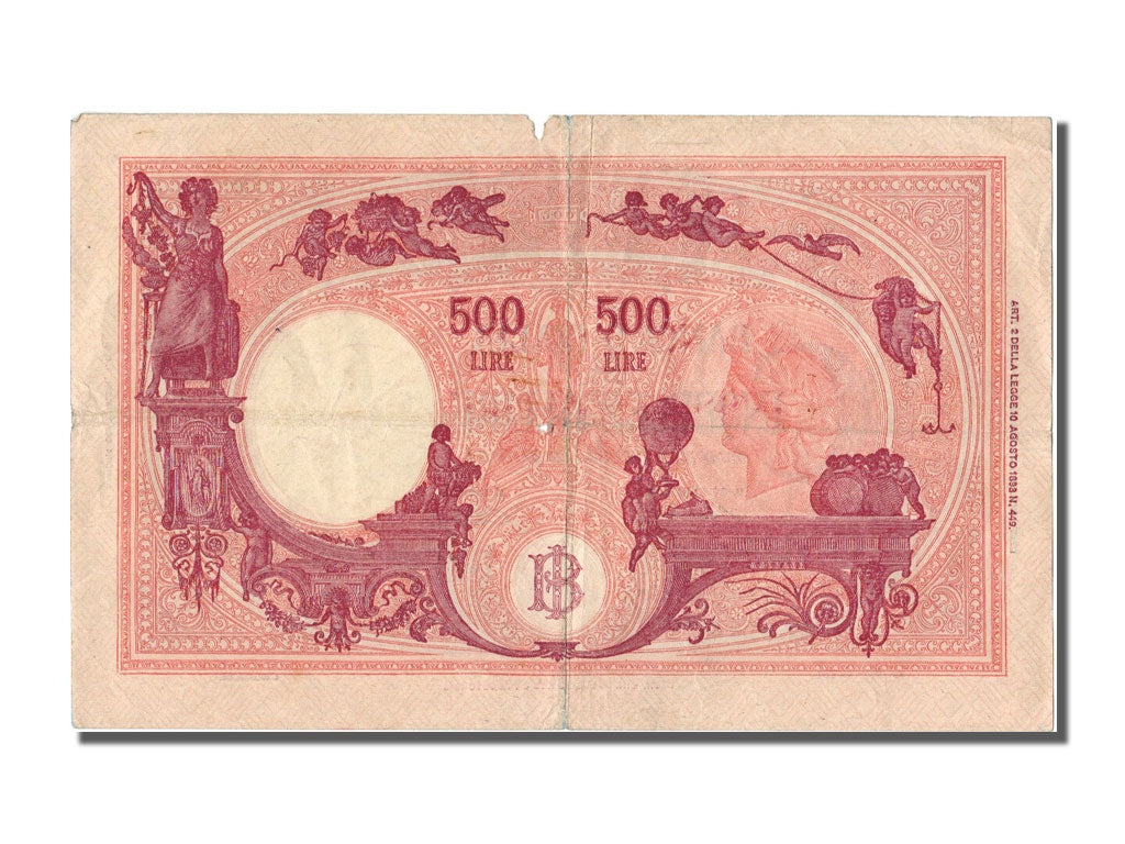 Italy, 500 Lire, 1945, KM #70d, EF(40-45), W
