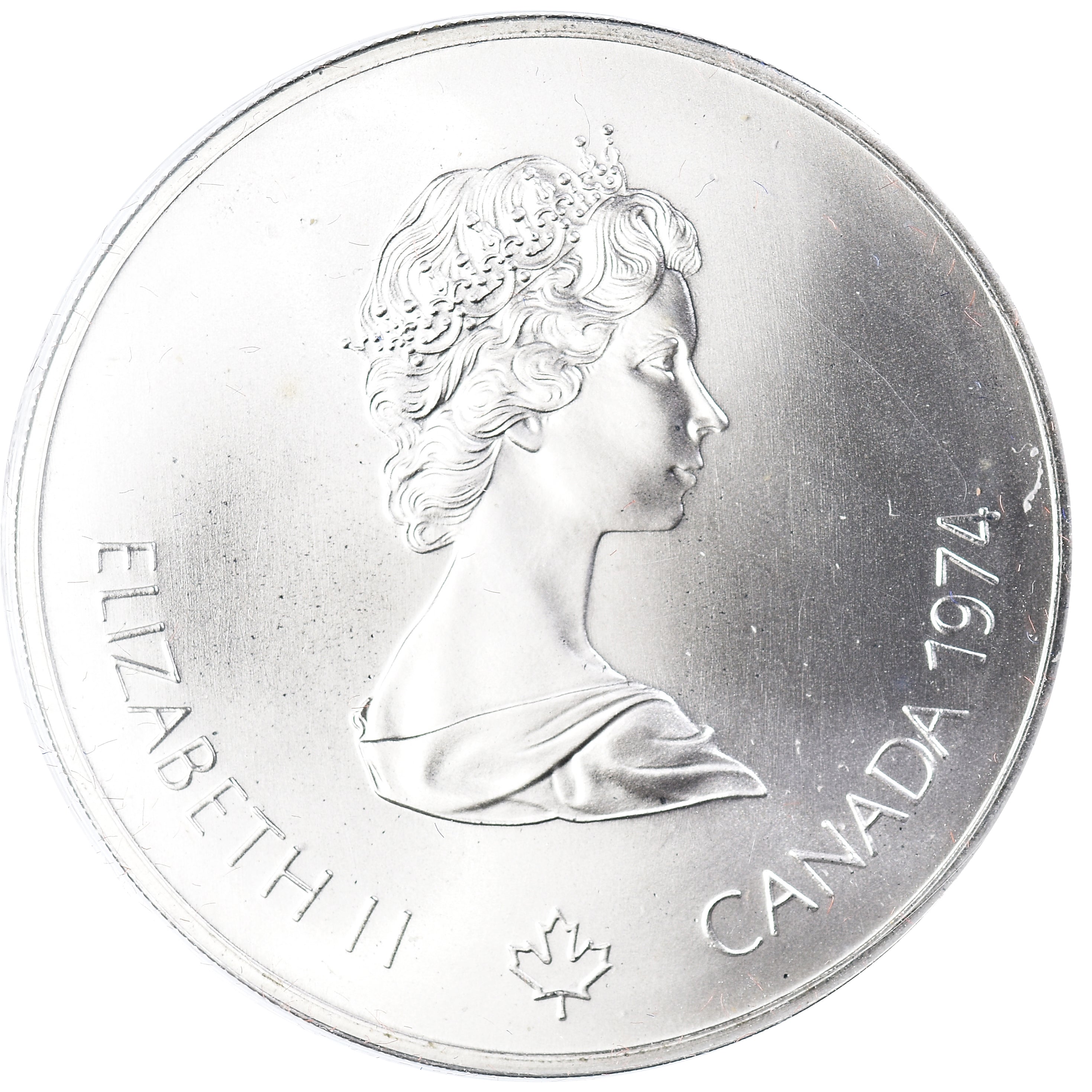 Munten, Canada, Elizabeth II, 1976 Olympics - Olympic Rings and Wreath, 5
