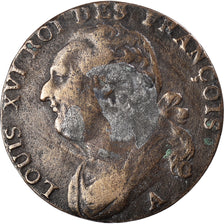 Munten, Frankrijk, Louis XVI, 12 Deniers, Uncertain date, Paris, Regravé, FR+