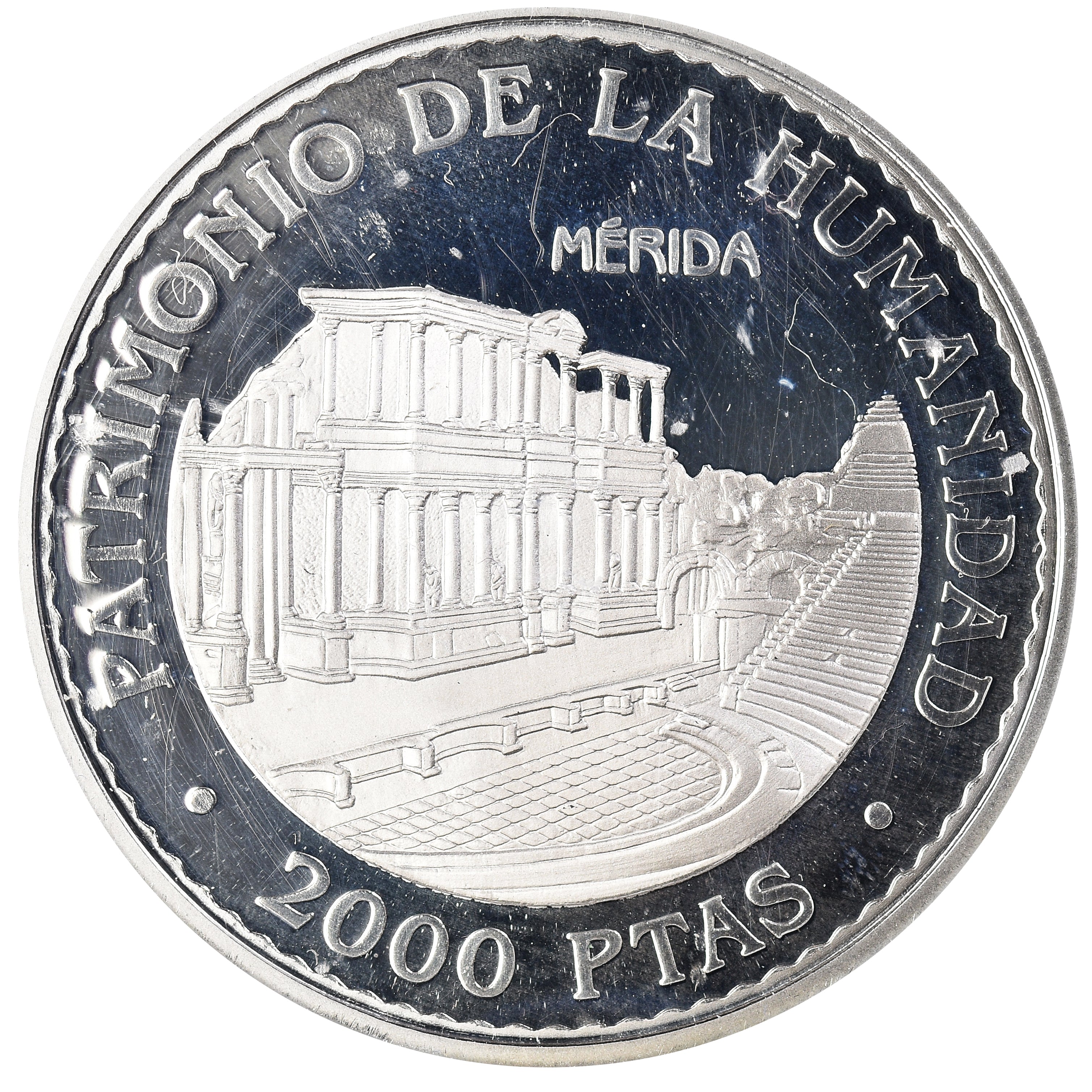 Coin, Spain, Juan Carlos I, Merida, 2000 Pesetas, 1996, Madrid, Proof