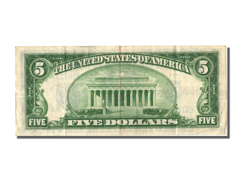 United States, 5 Dollars, 1934, AU(50-53), EA