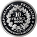 Moneta, Francja, Monnaie de Paris, Le Franc à cheval, 5 Francs, 2000, Paris