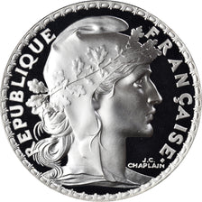 Moeda, França, Monnaie de Paris, Marianne de Chaplain, 10 Francs, 2000, Paris