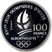 Moneta, Francja, 1992 Olympics, Albertville, Bobsledding, 100 Francs, 1990