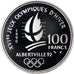 Moeda, França, 1992 Olympics, Albertville, Slalom Skiing, 100 Francs, 1990