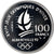 Moneta, Francja, 1992 Olympics, Albertville, Cross-country Skiing, 100 Francs