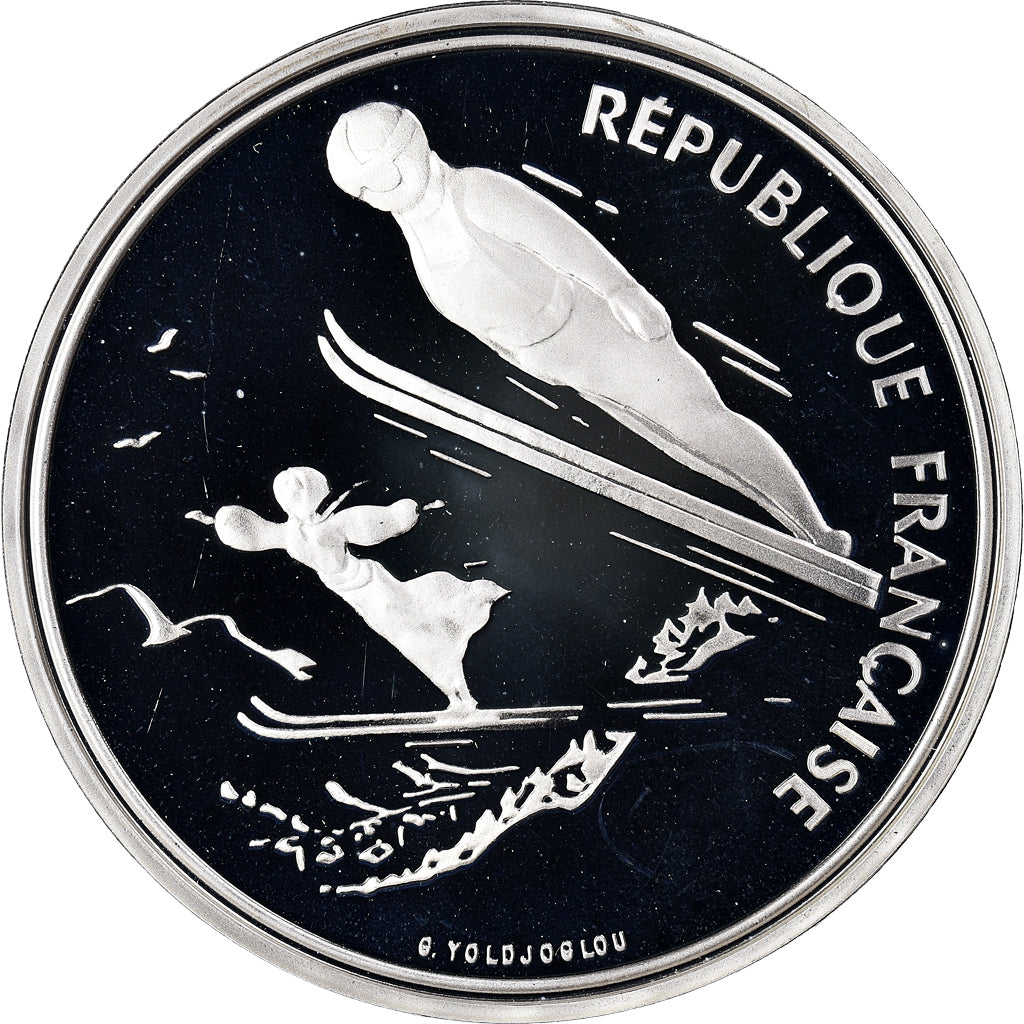 Moeda, França, 1992 Olympics, Albertville, Cross-country Skiing, 100 Francs