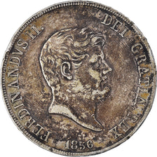 Coin, ITALIAN STATES, NAPLES, Ferdinando II, 120 Grana, 1856, EF(40-45), Silver