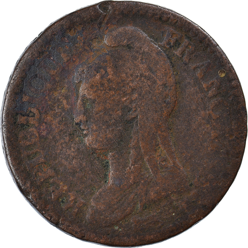 Münze, Frankreich, Dupré, Decime, AN 4, Paris, Modification du 2 décimes