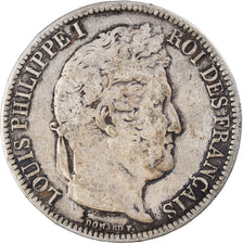 Coin, France, Louis-Philippe, 5 Francs, 1831, Perpignan, Rare, VG(8-10), Silver