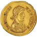 Coin, Honorius, Solidus, AD 394-395, Milan, AU(55-58), Gold, RIC:35c