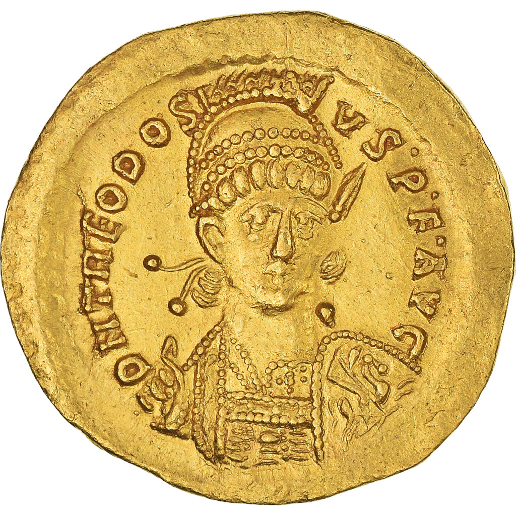 Coin, Theodosius II, Solidus, AD 443-450, Constantinople, MS(60-62), Gold