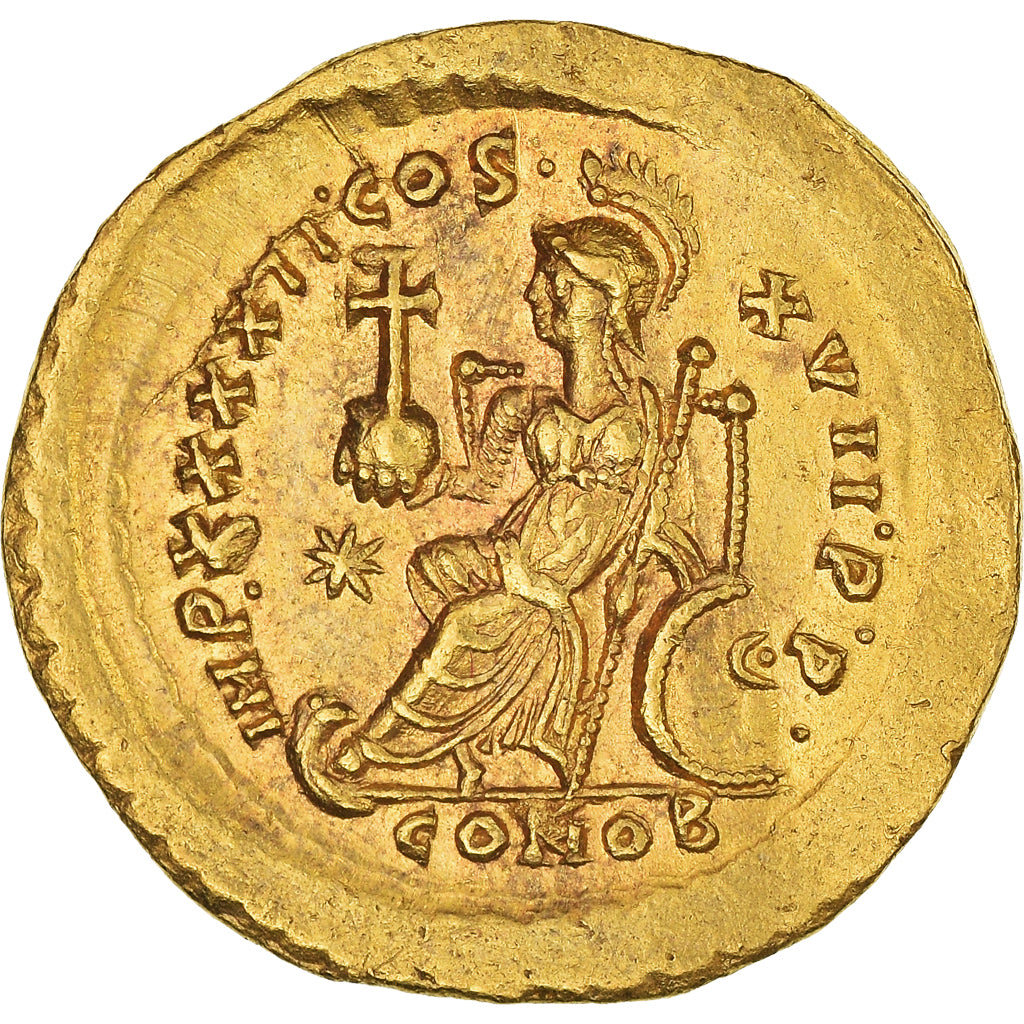 Coin, Theodosius II, Solidus, AD 443-450, Constantinople, MS(60-62), Gold