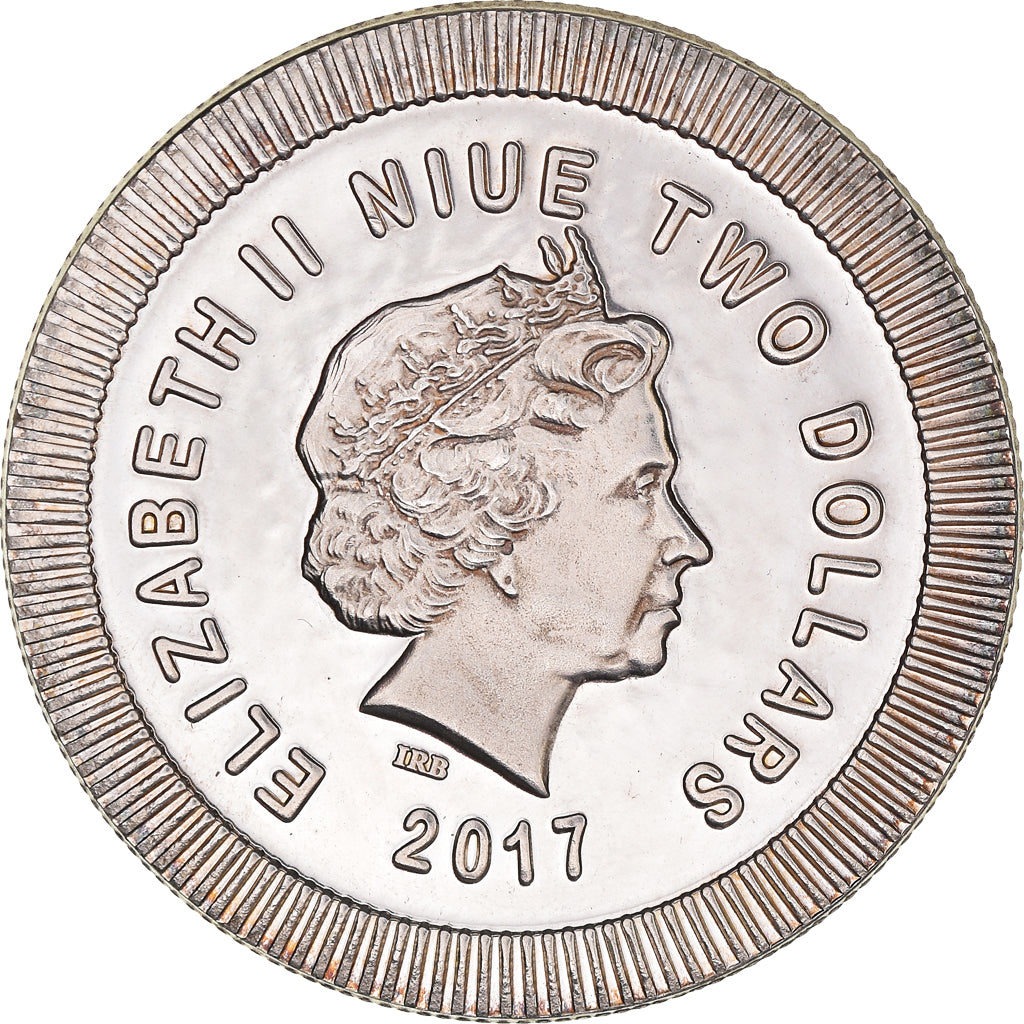Coin, Niue, Athena Owl, 2 Dollars, 2017, 1 Oz, MS(63), Silver