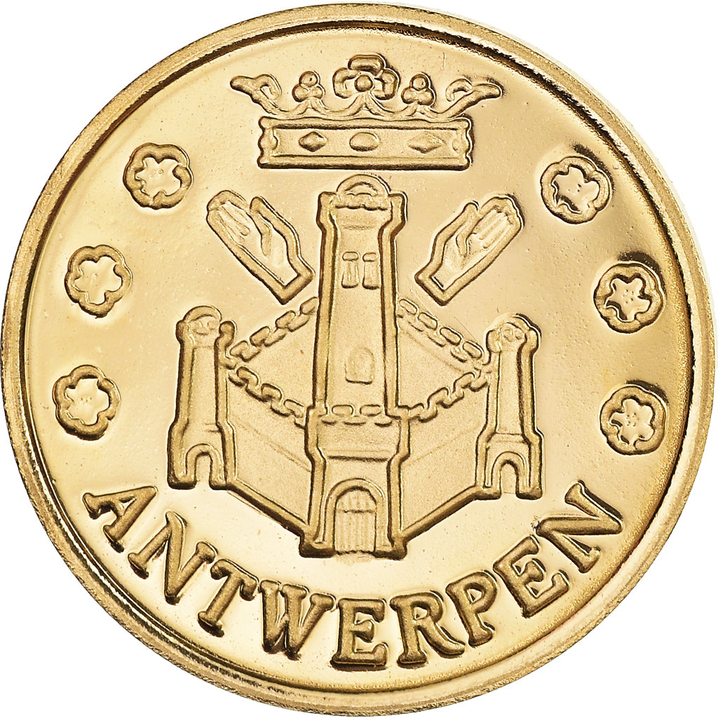 Belgique, Médaille, Rubens, 400ème Anniversaire de sa naissance, 1977, FDC, Or