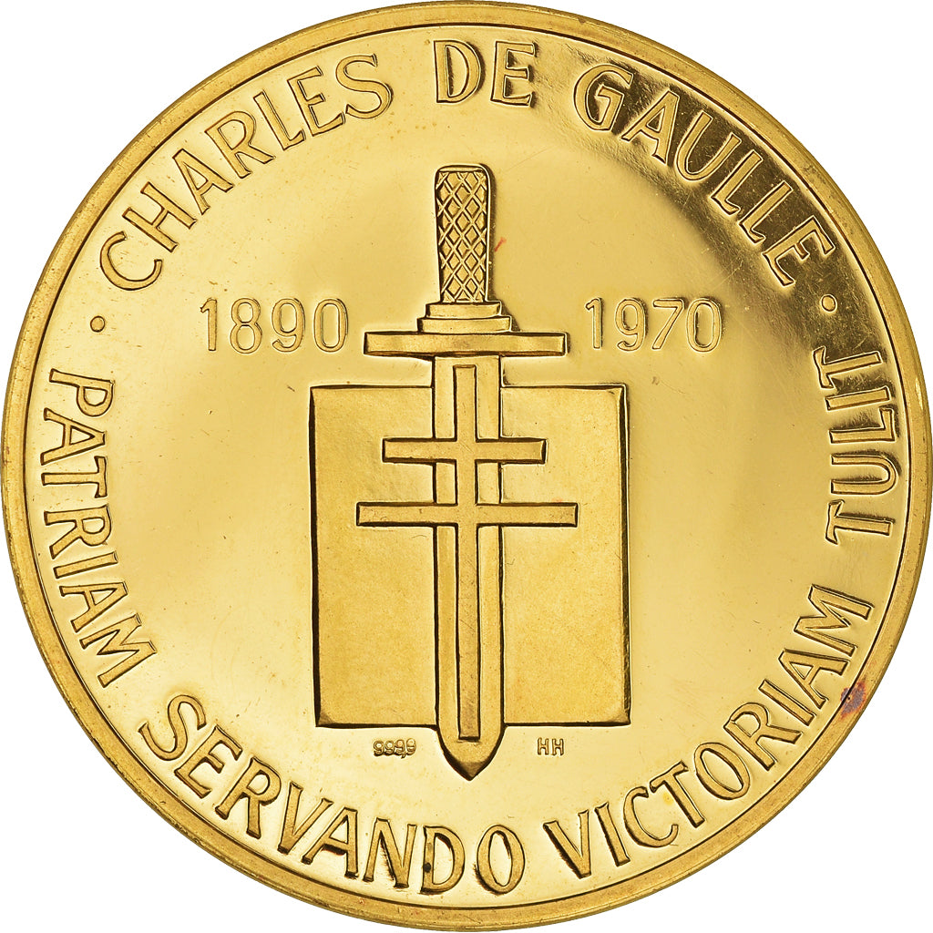 Frankreich, Medaille, Charles de Gaulle 1890-1970, 1970, STGL, Gold