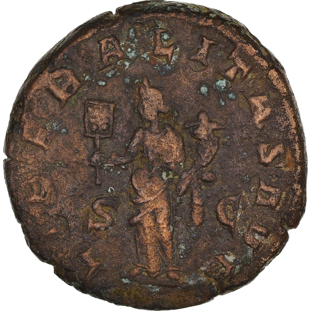 Moneta, Trajan Decius, As, 249-251, Rome, MB, Bronzo, RIC:120a