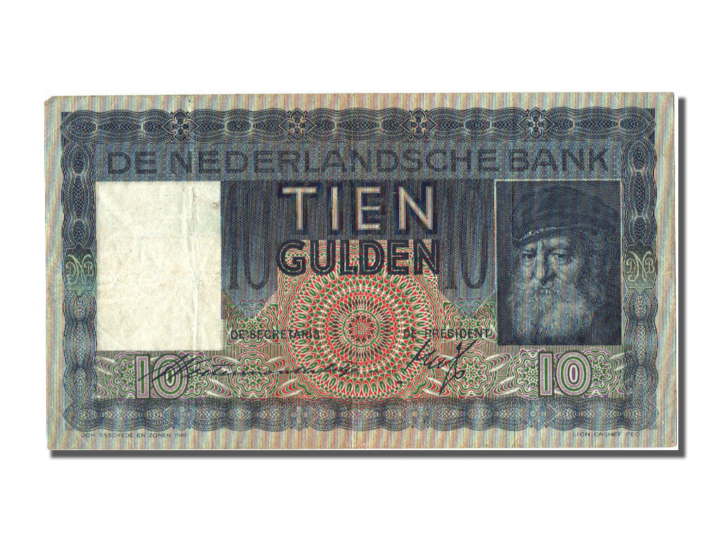 Netherlands, 10 Gulden, 1937, KM #49, 1937-07-05, EF(40-45), MF