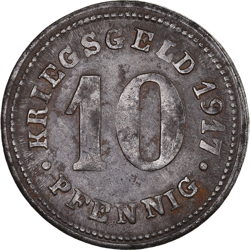 Münze, Deutschland, Stadt Neheim, Kriegsgeld, 10 Pfennig, 1917, S+, Iron