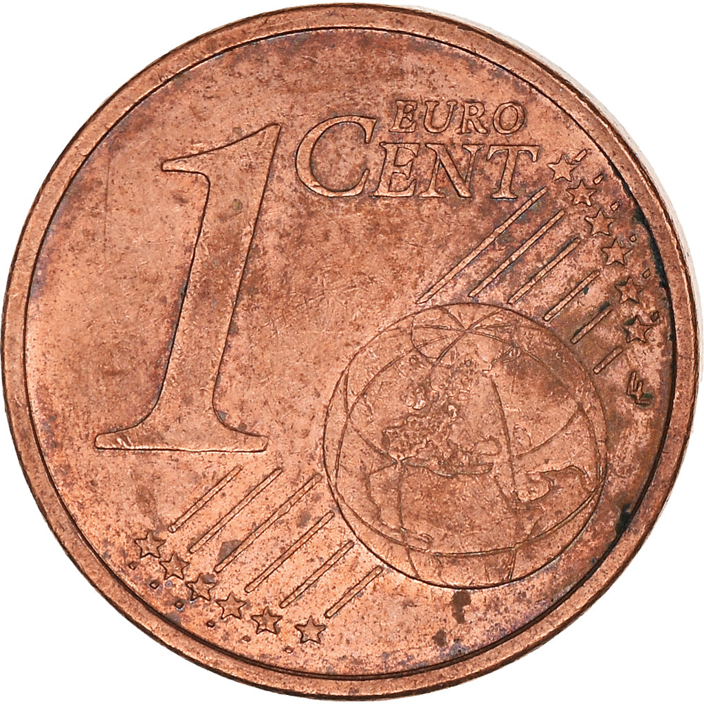 Francia, Euro Cent, Uncertain date, Double Reverse Side, MBC, Acero revestido