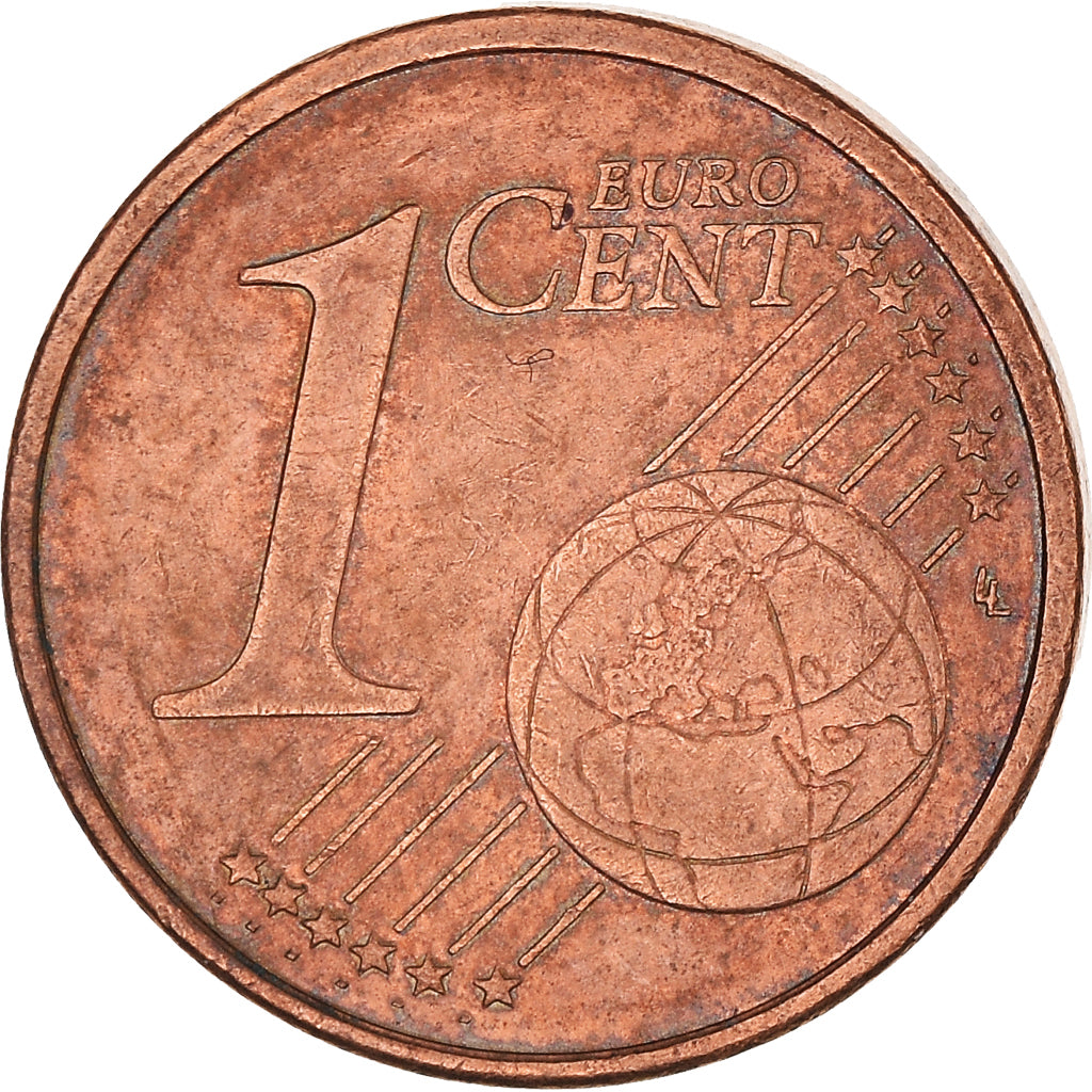 Francia, Euro Cent, Uncertain date, Double Reverse Side, MBC, Acero revestido