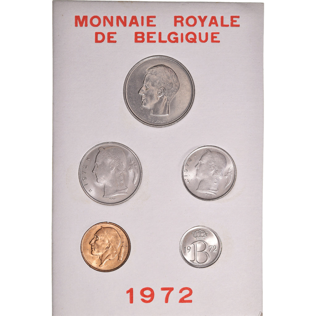 Münze, Belgien, Baudouin I, Set, 1972, BU - Légende française, STGL, (No