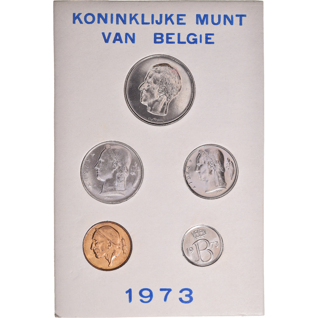 Coin, Belgium, Baudouin I, Set, 1973, BU - Dutch legend, MS(65-70)