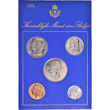 Coin, Belgium, Baudouin I, Set, 1974, BU - Dutch legend, MS(65-70)
