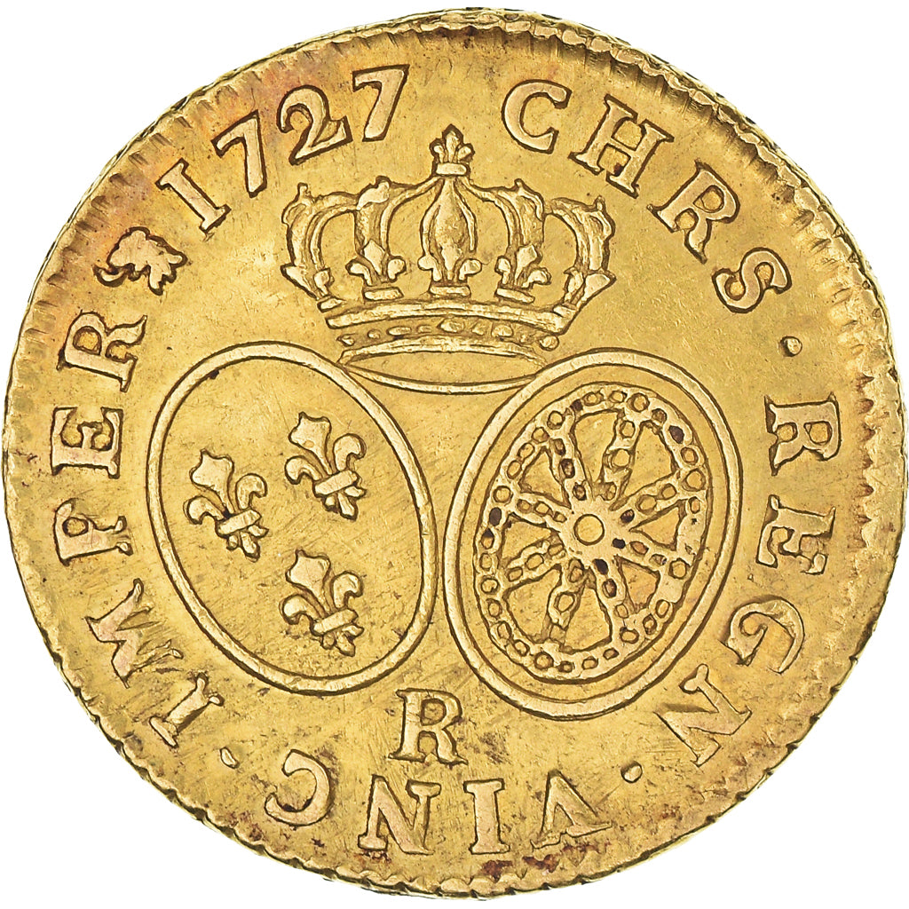 Coin, France, Louis XV, Louis d'or aux lunettes, 1727, Orléans, EF(40-45)