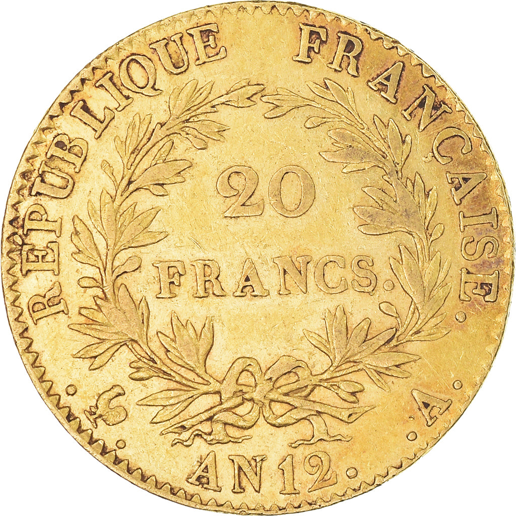 Coin, France, Napoléon I, 20 Francs, An 12, Paris, EF(40-45), Gold, KM:661