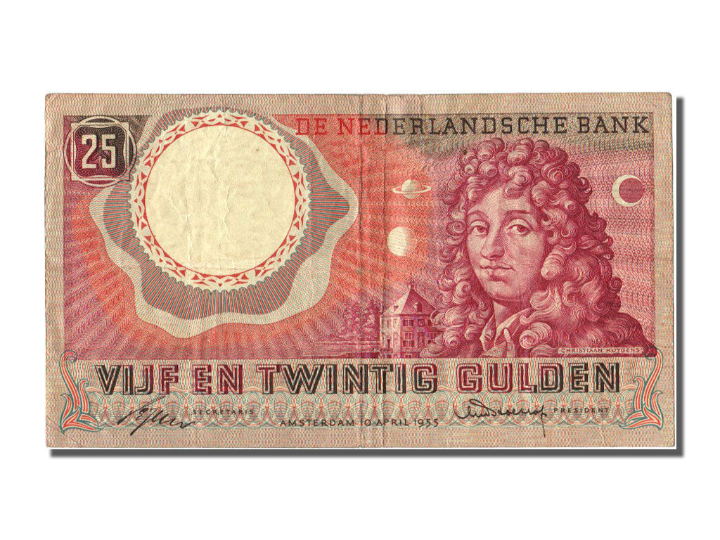Netherlands, 25 Gulden, 1955, KM #87, 1955-04-10, EF(40-45), EB