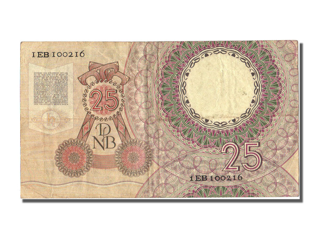 Netherlands, 25 Gulden, 1955, KM #87, 1955-04-10, EF(40-45), EB