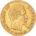 Moneta, Francia, Napoleon III, 10 Francs, 1859, Strasbourg, MB+, Oro, KM:784.4