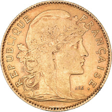 Munten, Frankrijk, Marianne, 10 Francs, 1909, Paris, ZF, Goud, KM:846