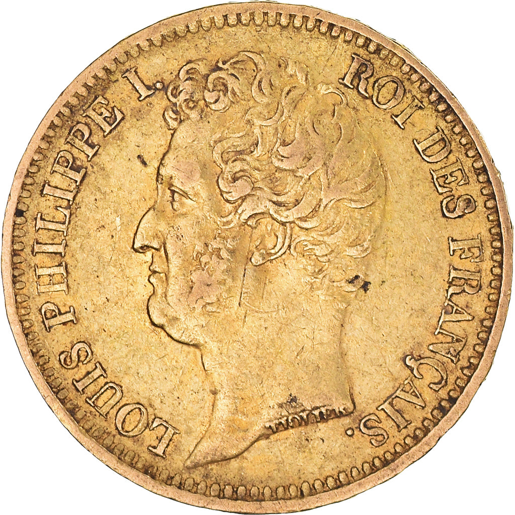 Coin, France, Louis-Philippe, 20 Francs, 1831, Paris, VF(30-35), Gold, KM:746.1